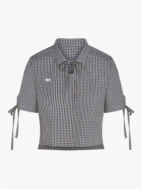 RAT BOI Tie Polo in Navy Gingham